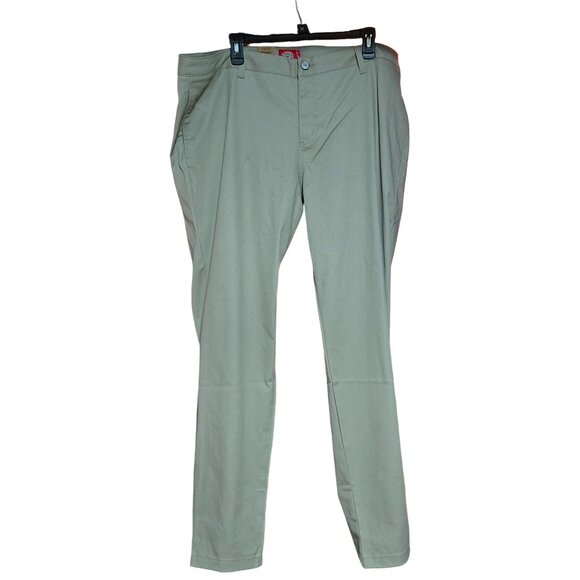 Dickies Juniors Mid-Rise Khaki Skinny Pants Stretch Twill 4‑Pocket Perfect Fit - Picture 8 of 10